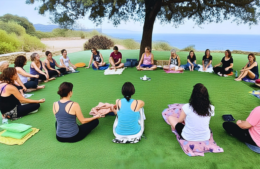 Actividades de retiro de verano en la Costa Brava con yoga meditación y crecimiento personal