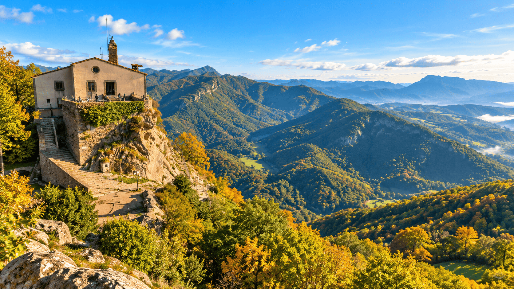Santuario de Bellmunt con vistas panorámicas sobre el valle